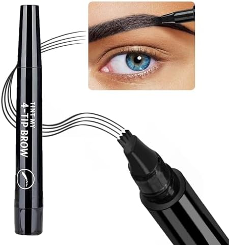 4 Point Eyebrow Pencil Waterproof Liquid Eyebrow Pen Makeup Long Lasting 4 Fork Tip Brow Pen